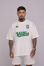Camiseta oversized "Vinttrês Brasil" - off-white
