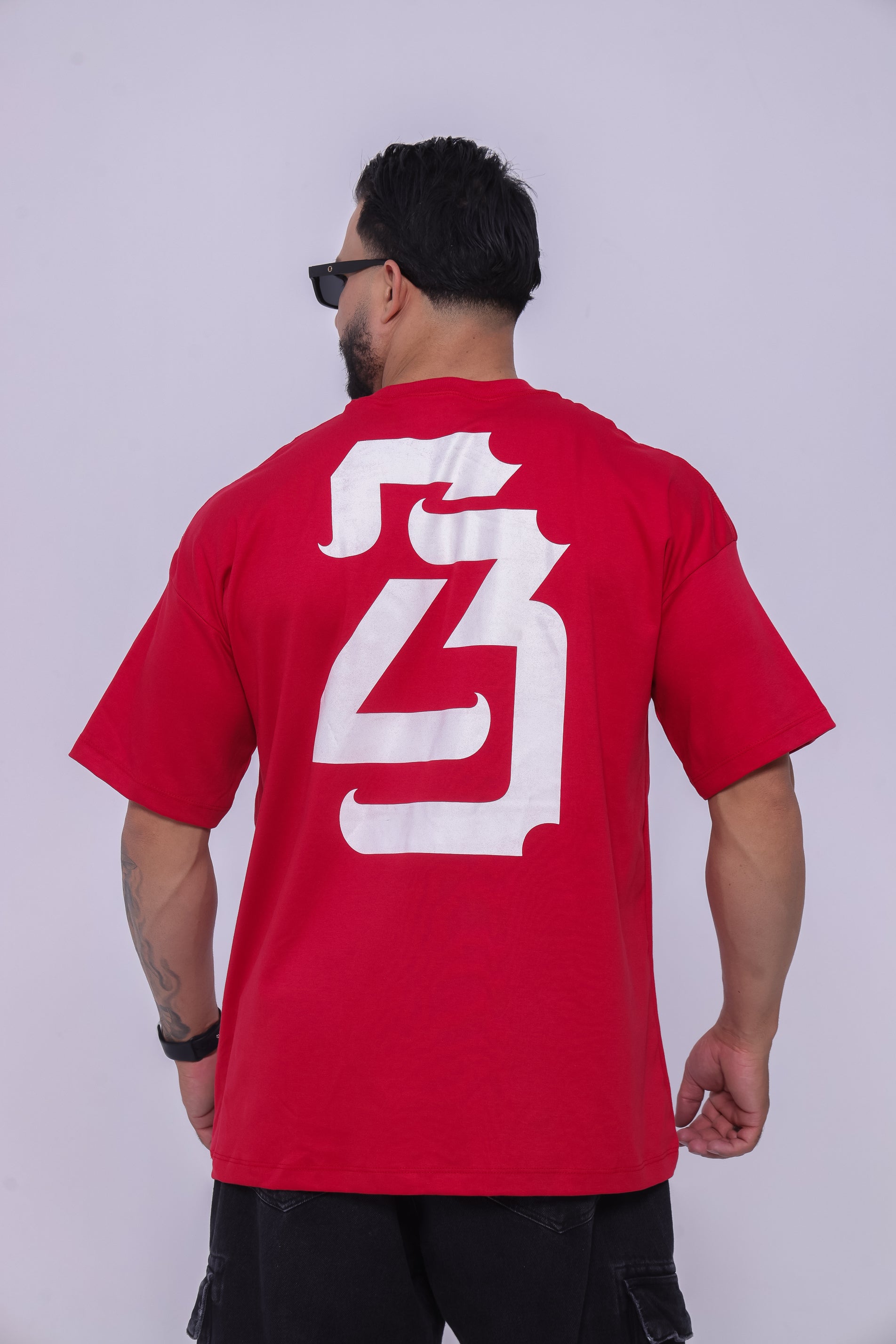Camiseta oversized 23 vermelha - 230g