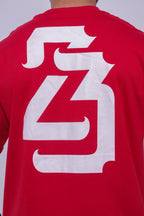 Camiseta oversized 23 vermelha - 230g