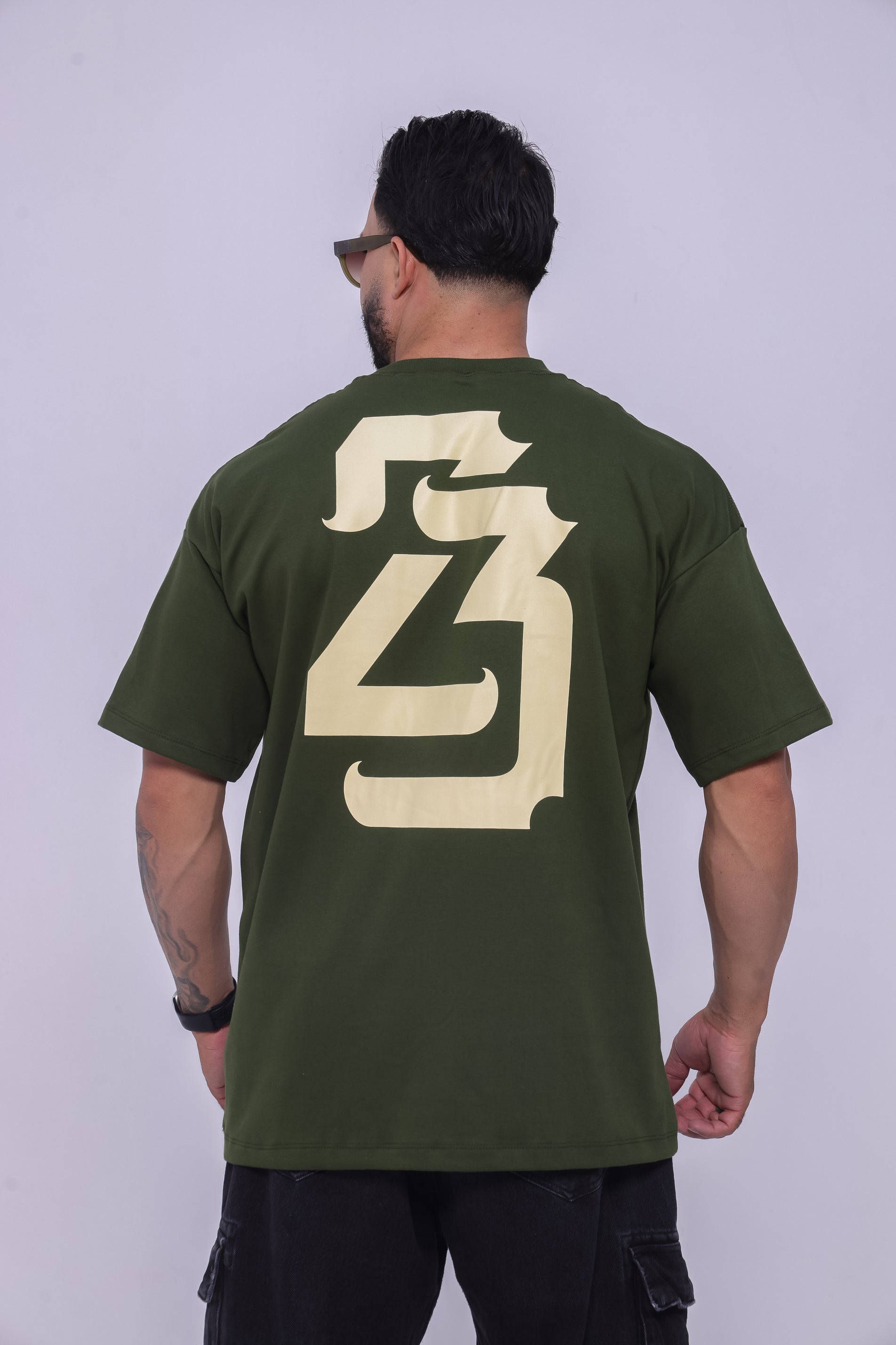 Camiseta oversized 23 verde - 230g